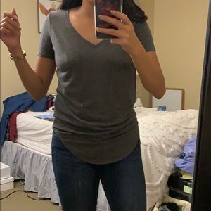 Basic gray vneck